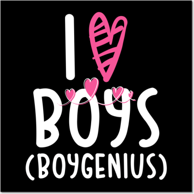 I love boys boygenius (White Text)